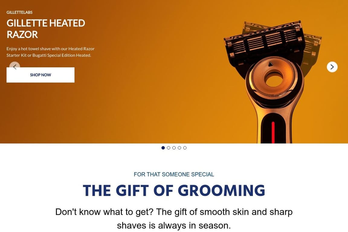 Gillette homepage