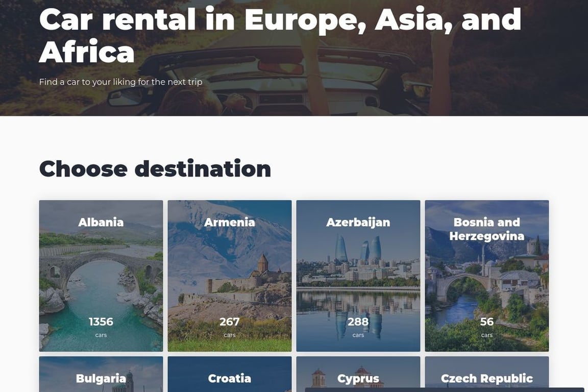 Myrentacar homepage