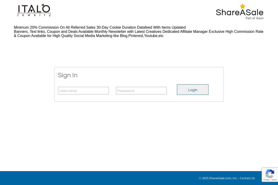 Italo Design Limited affiliate program signup page