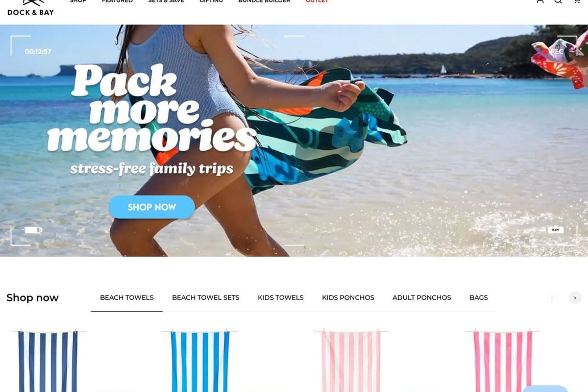 Dock & Bay homepage