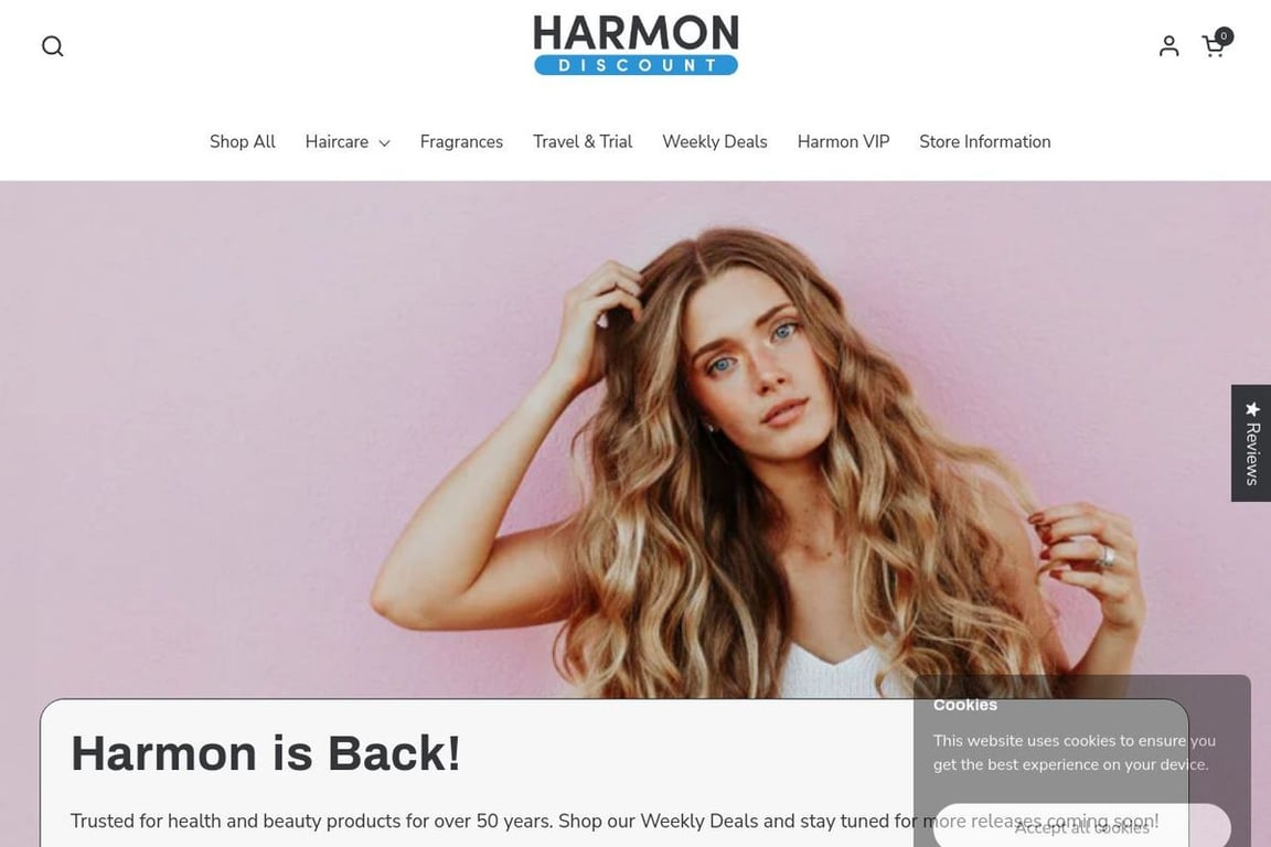 Harmon Face Values homepage