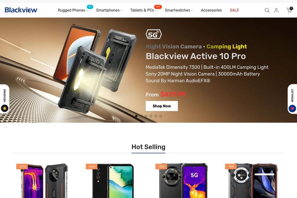 Blackview homepage