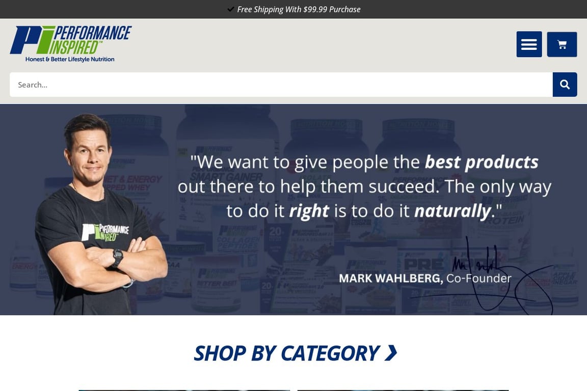 PI Nutrition homepage