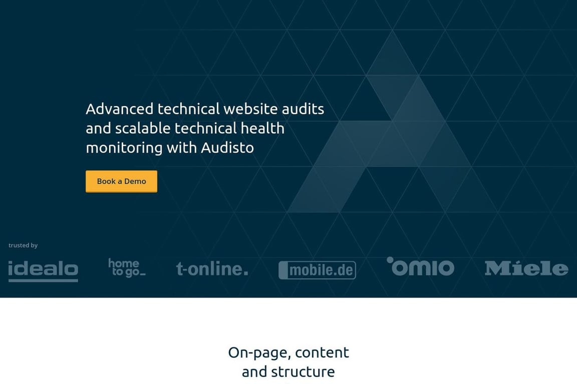 Audisto homepage