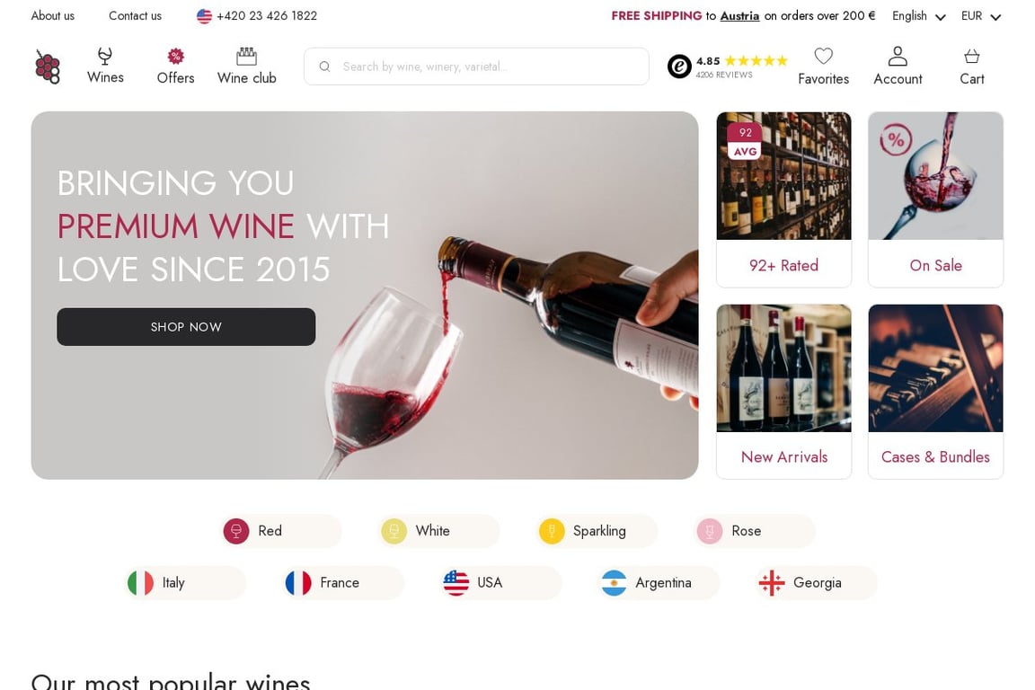 8wines homepage