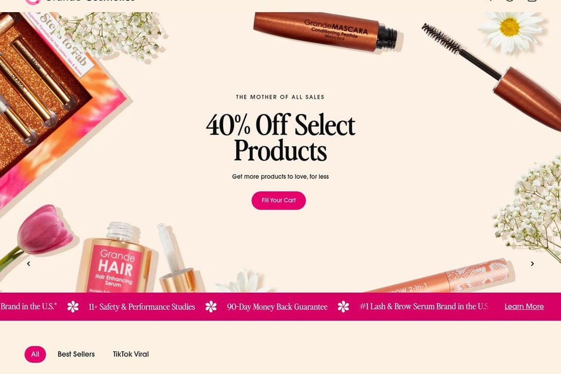 Grande Cosmetics, LLC homepage