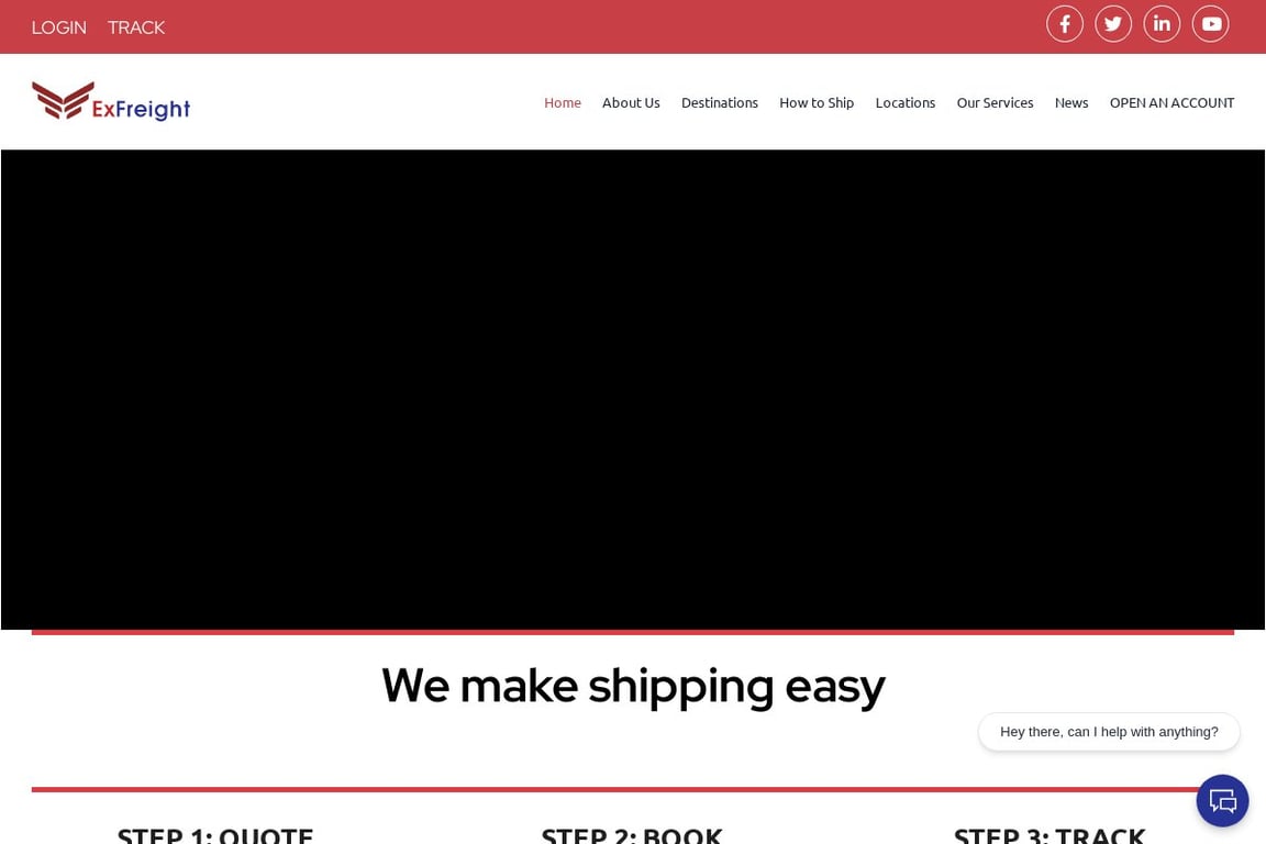 ExFreight homepage