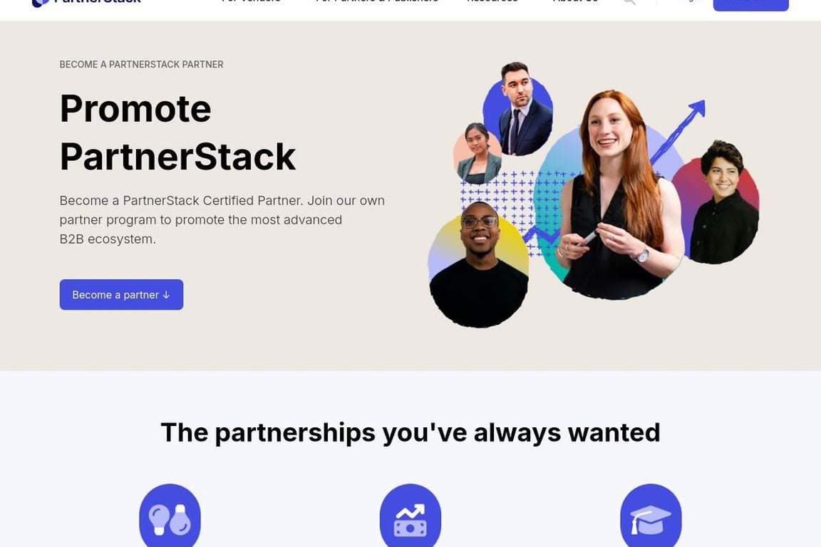 PartnerStack affiliate program signup page