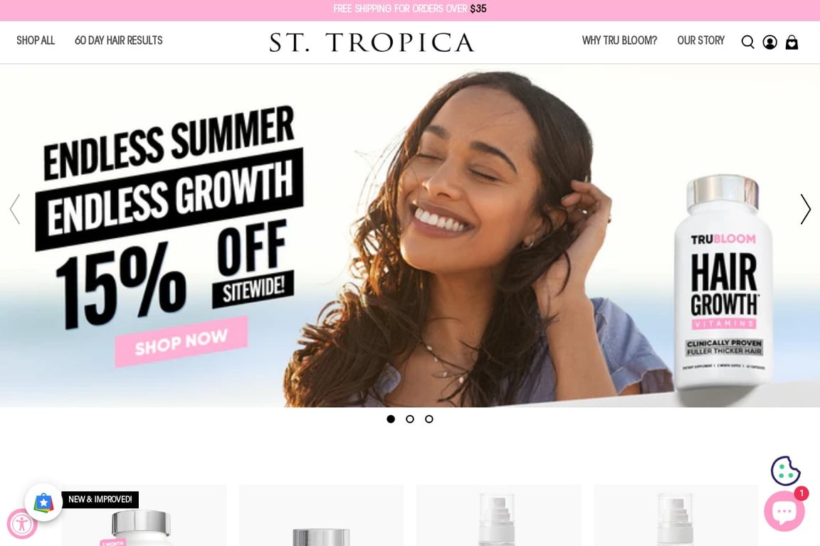 St. Tropica homepage
