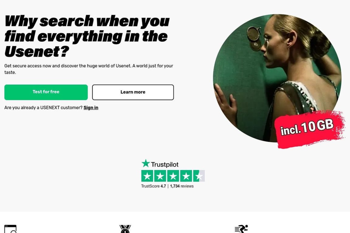 USENEXT homepage
