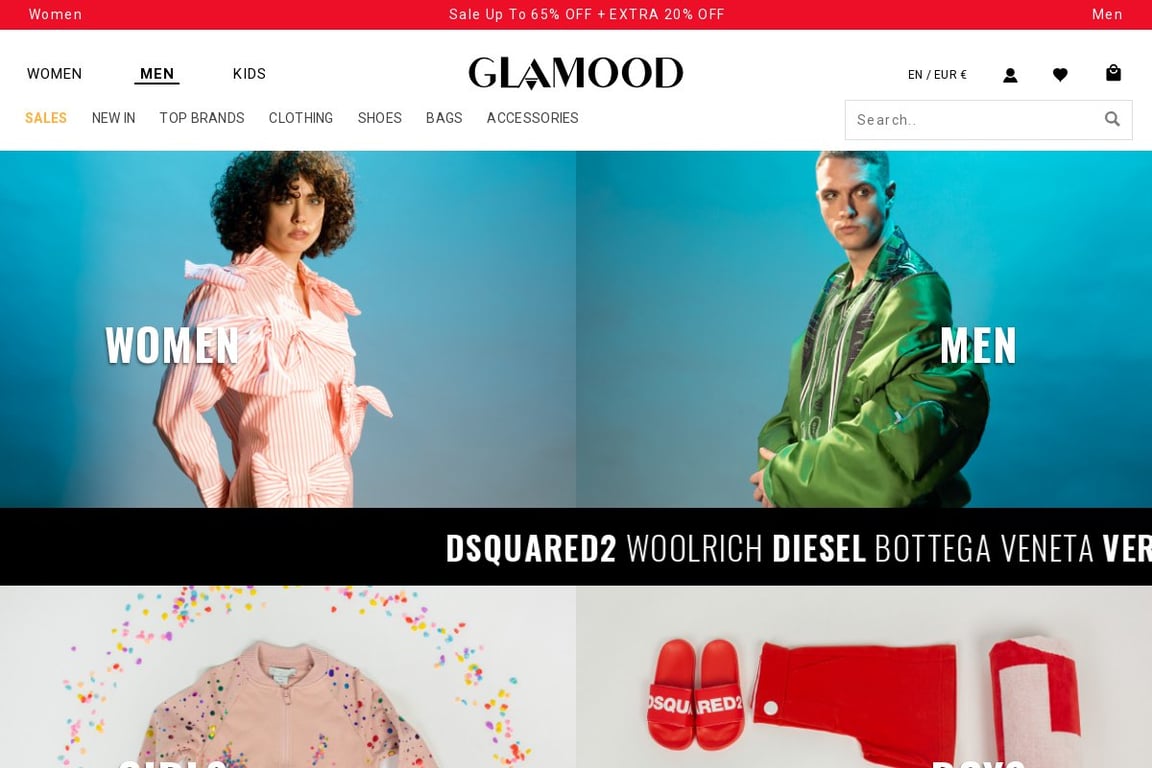 Glamood Global homepage