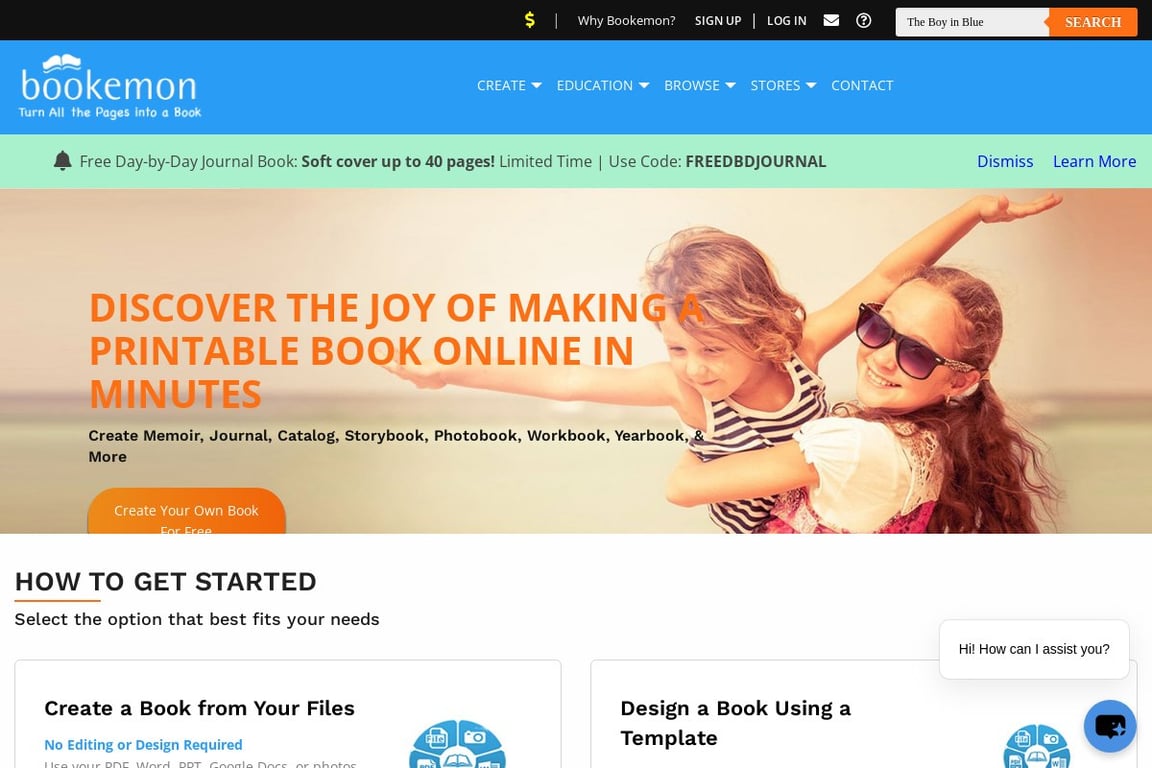 Bookemon homepage