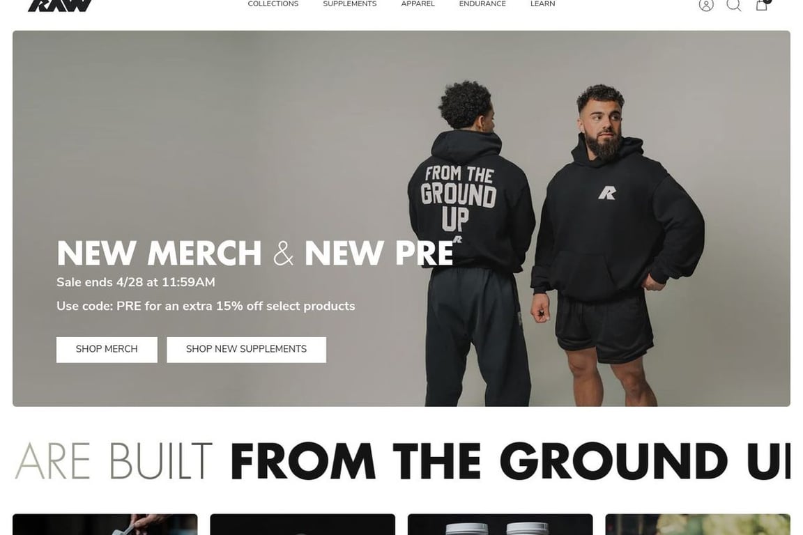 Raw Nutrition homepage