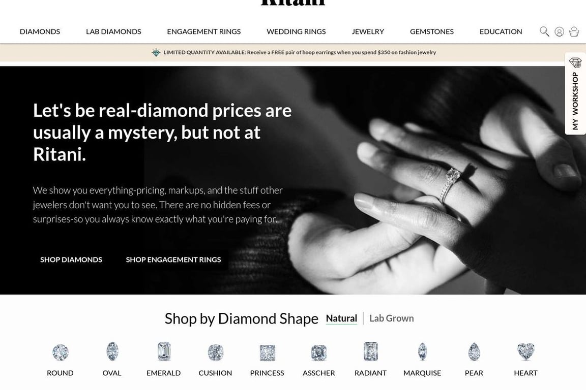 Ritani homepage