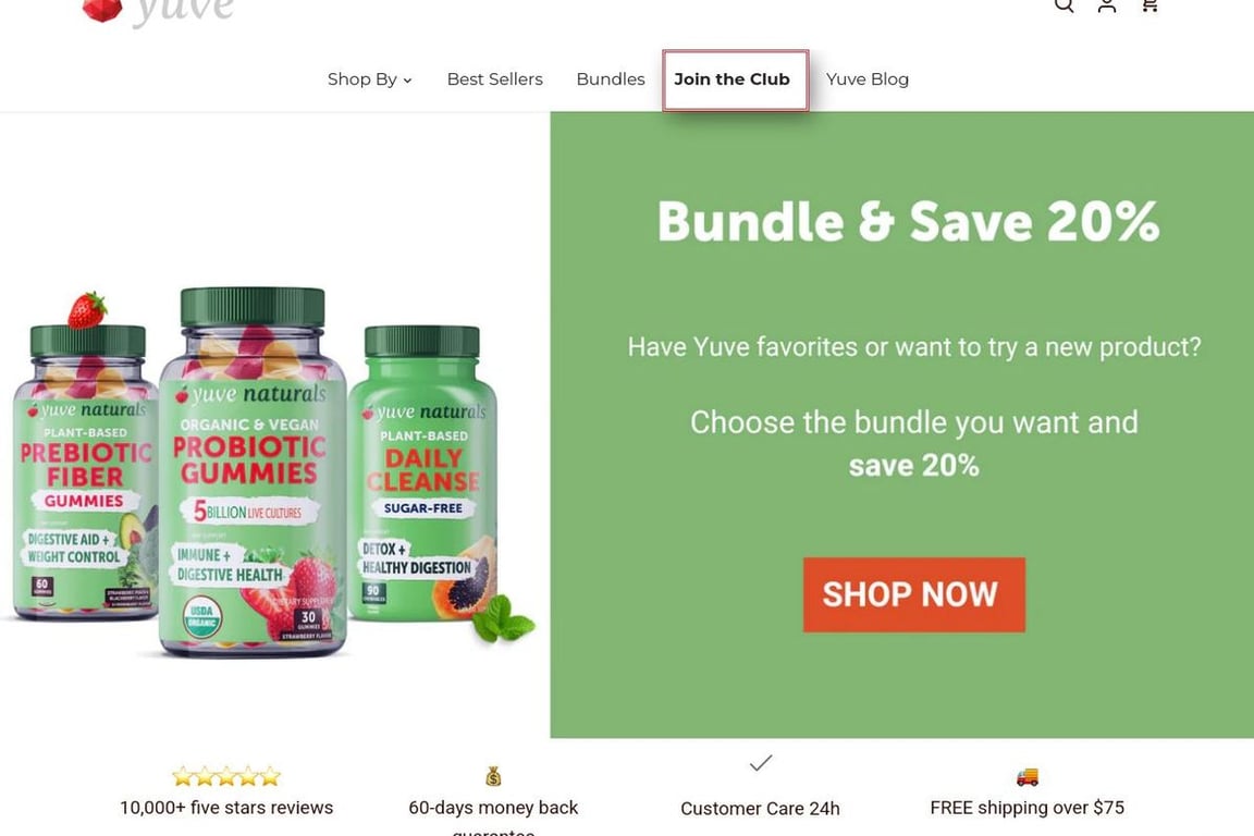 Yuve homepage