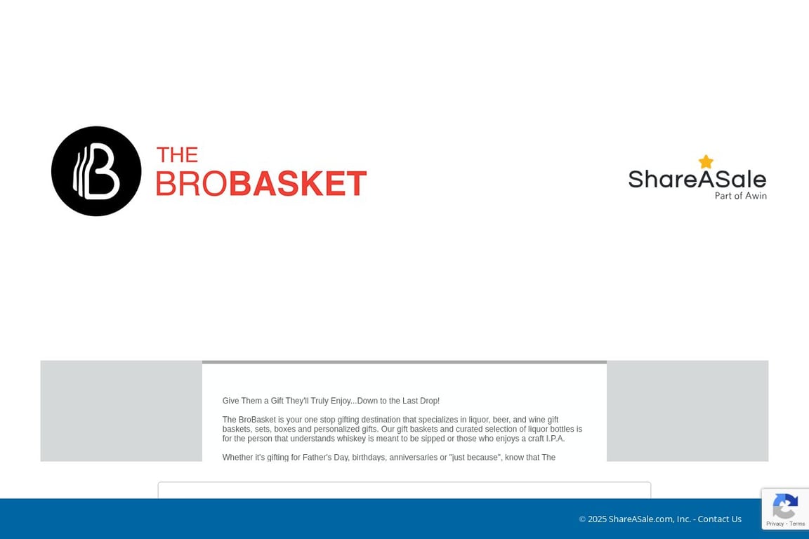 TheBroBasket affiliate program signup page