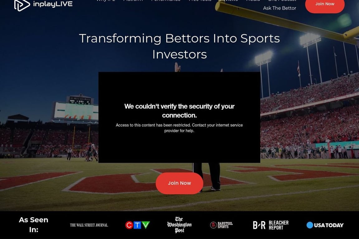 InplayLIVE homepage
