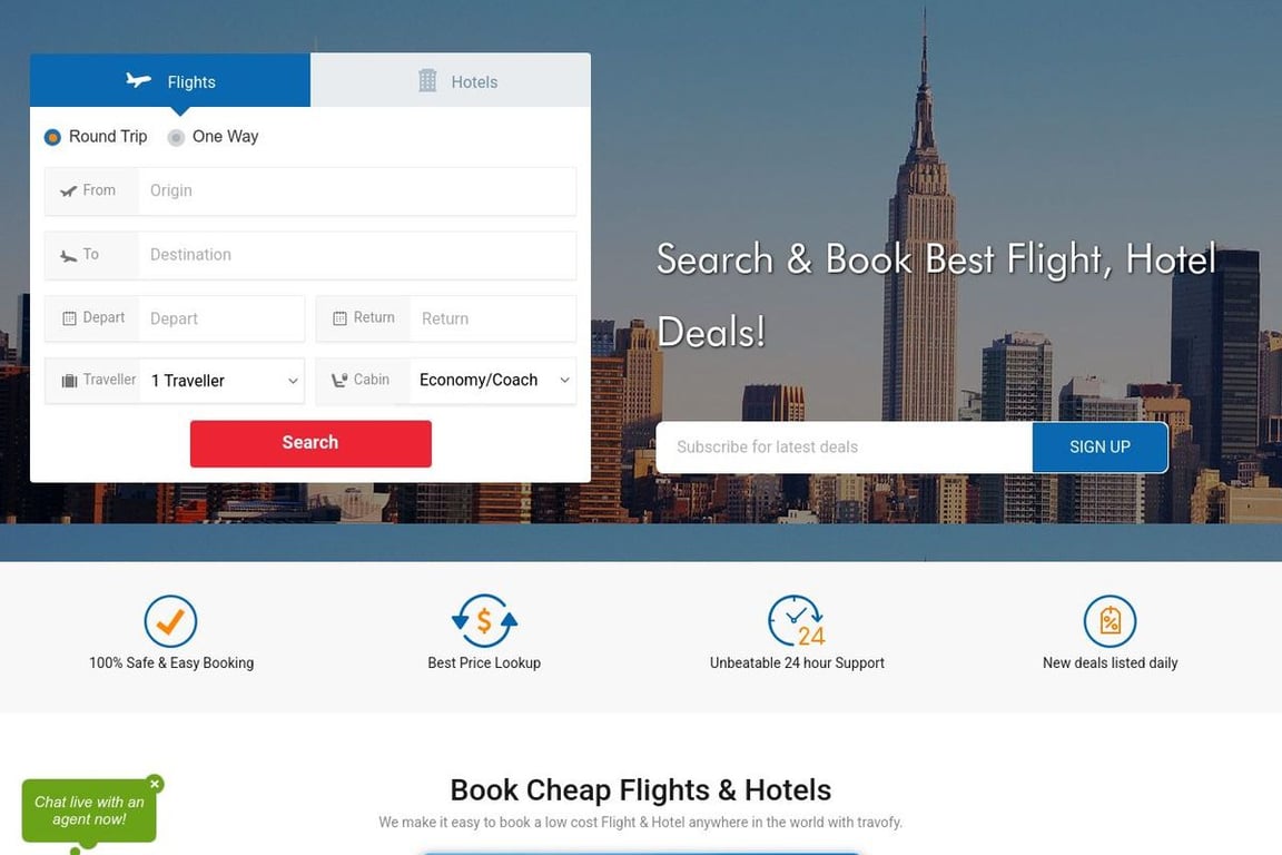 Travofy homepage