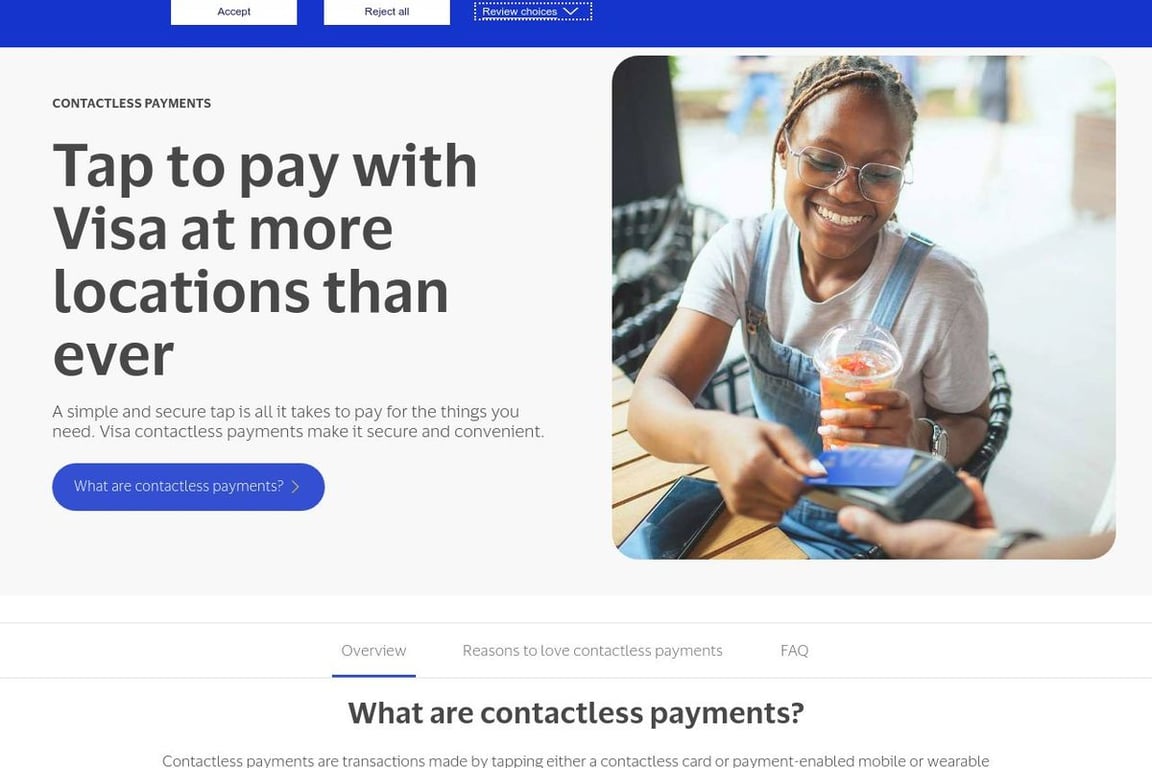 Visa CPI homepage