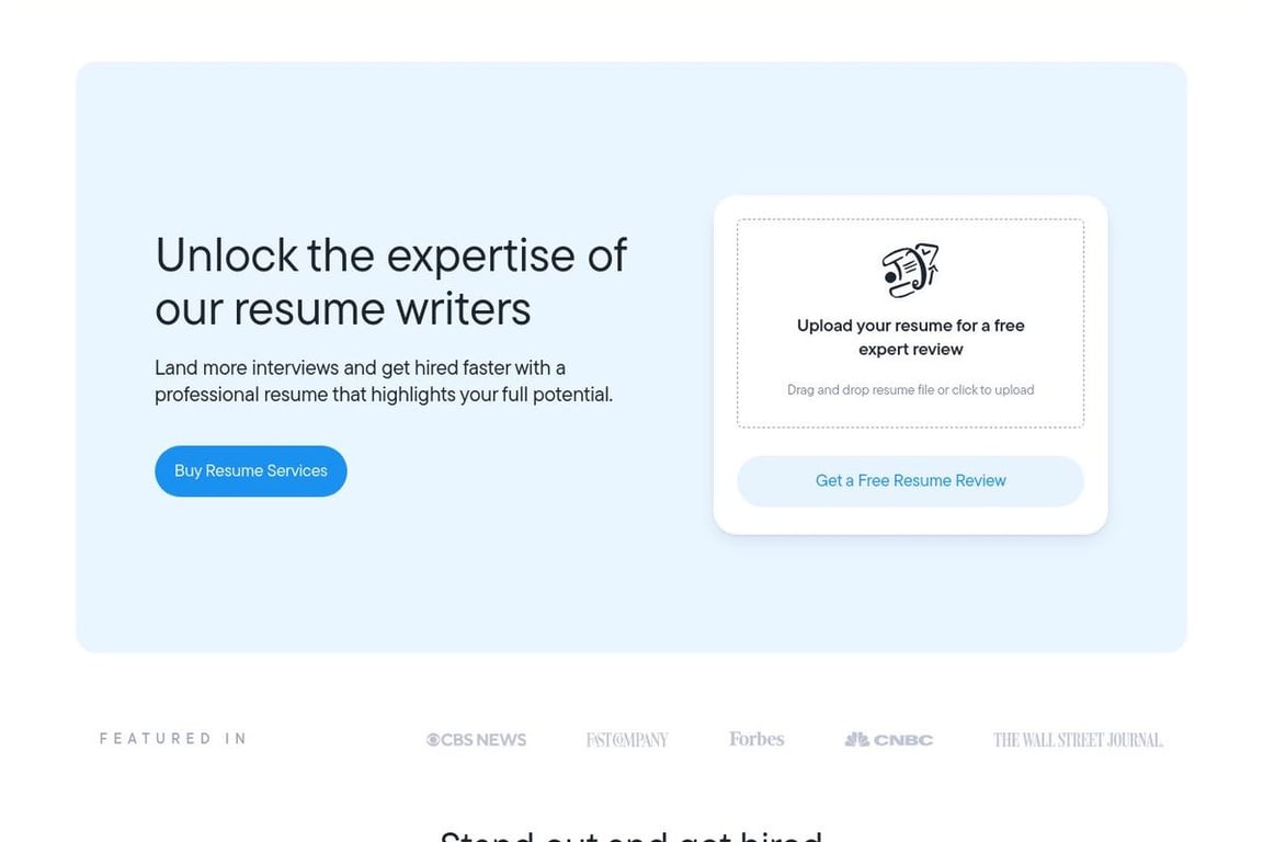 TopResume homepage