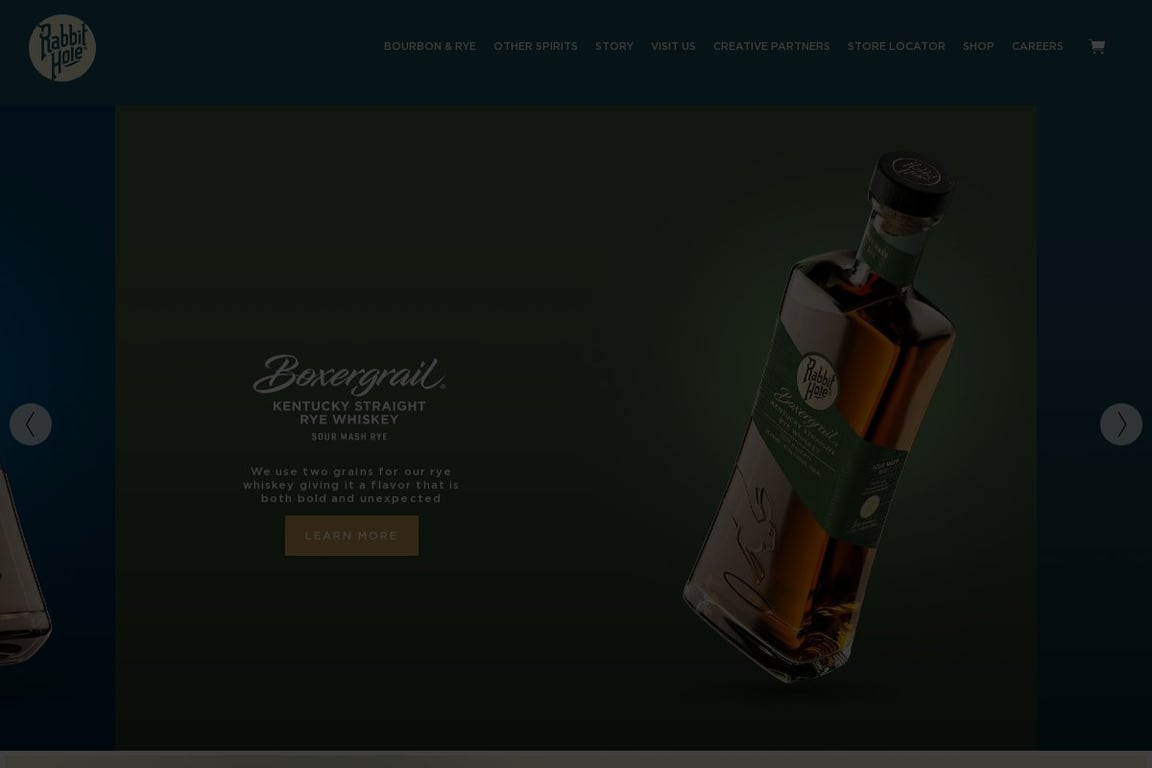 Rabbit Hole Distillery homepage