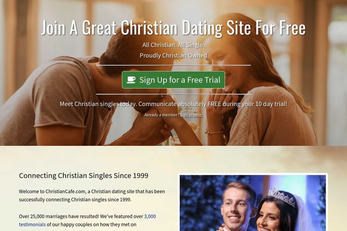 ChristianCafe.com homepage
