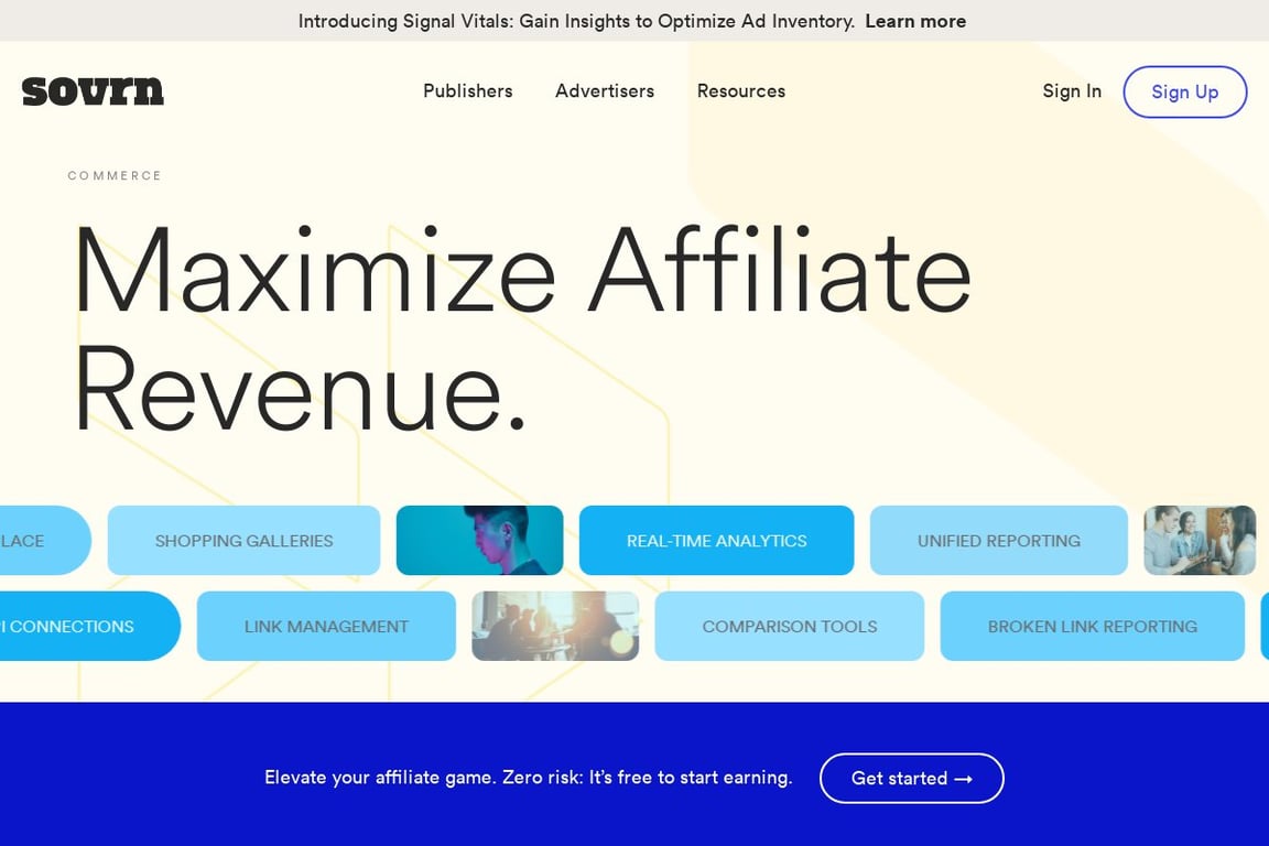 Sovrn //Commerce homepage