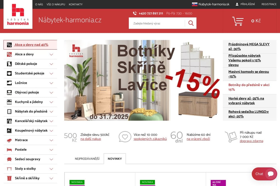 Nabytek-harmonia.cz/Nabytok-harmonia.sk homepage