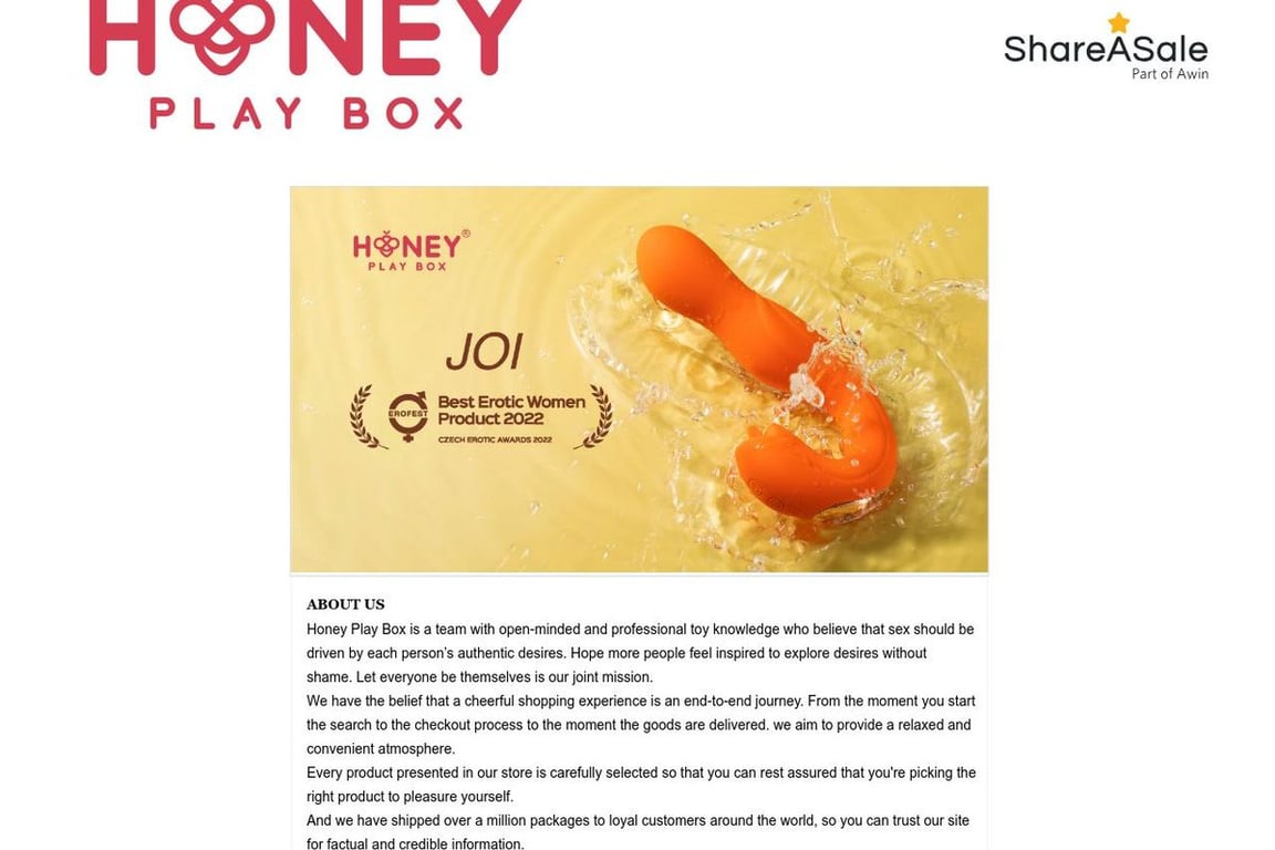 Honey Play Box UK affiliate program signup page