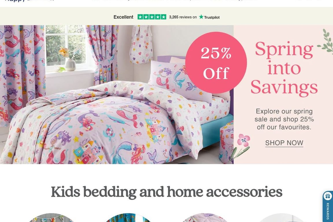 Happy Linen Company homepage