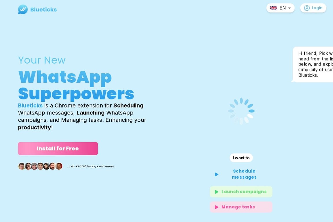 Blueticks homepage
