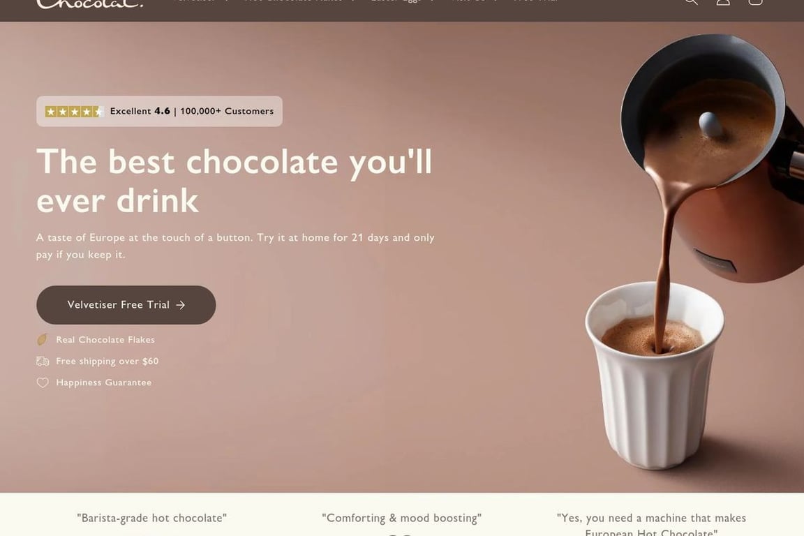 Hotel Chocolat US homepage