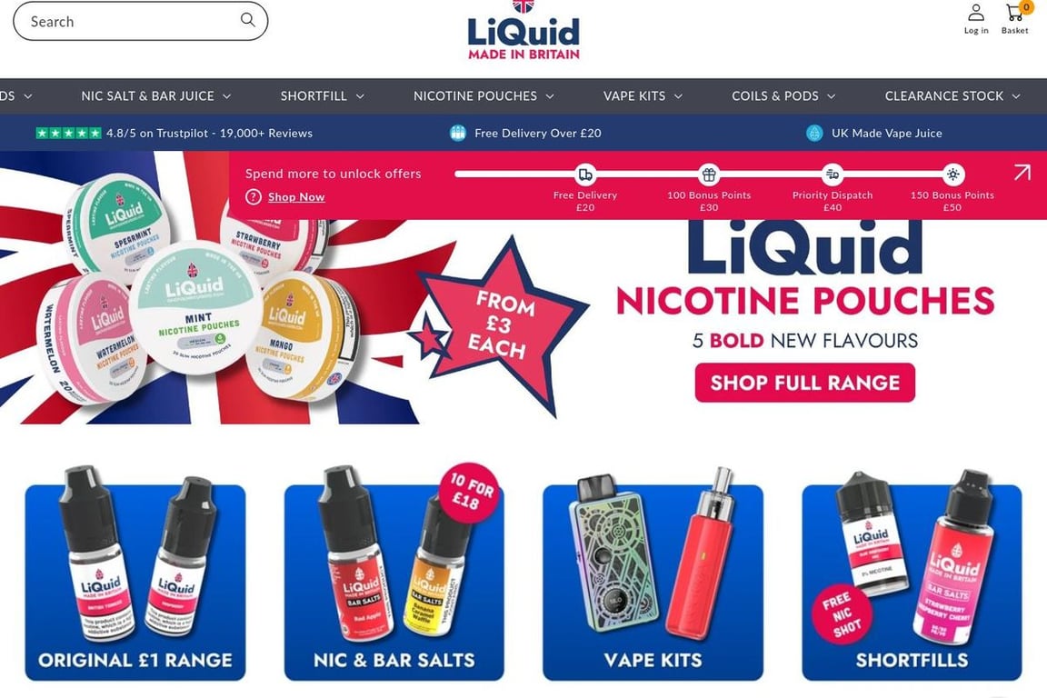 OnePoundLiquid homepage