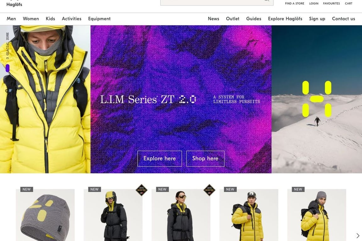 Haglofs homepage