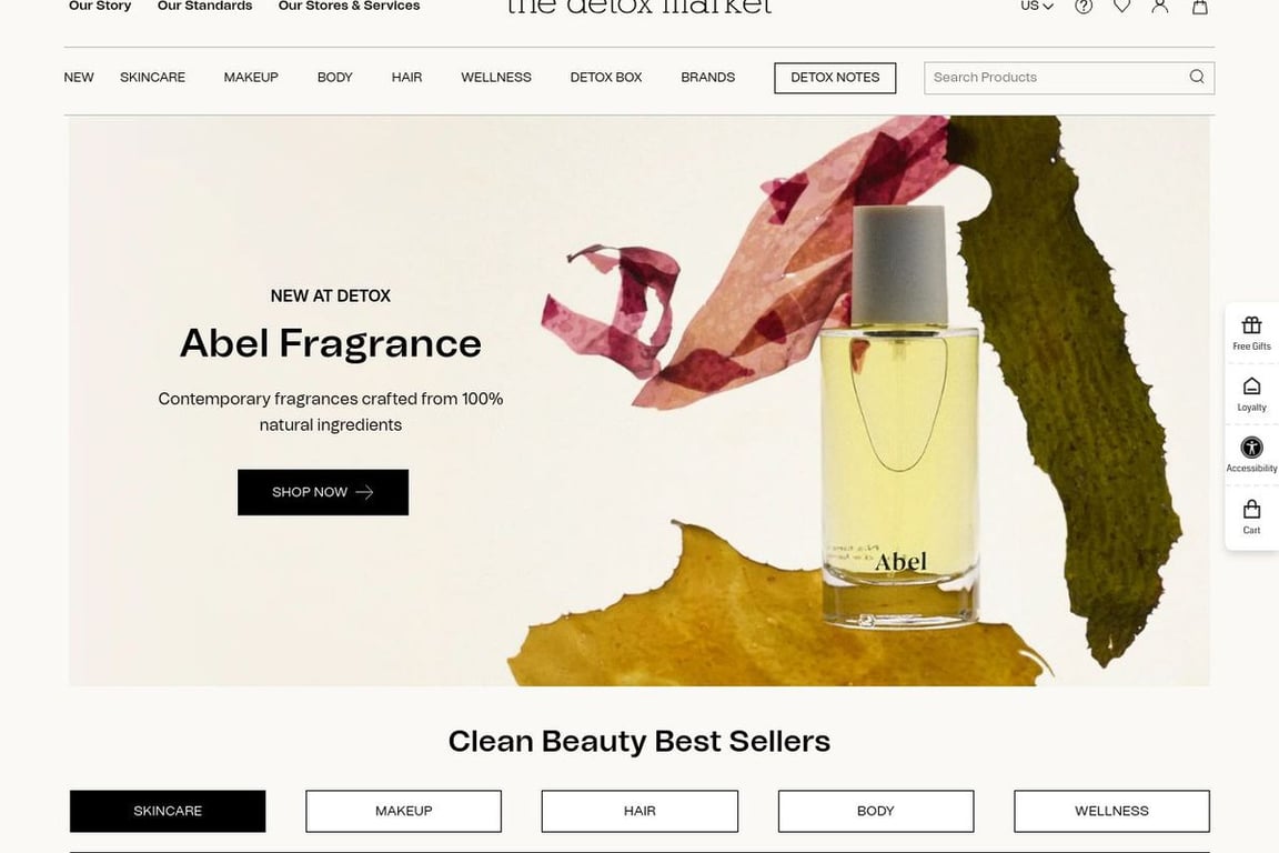 The Detox Market homepage