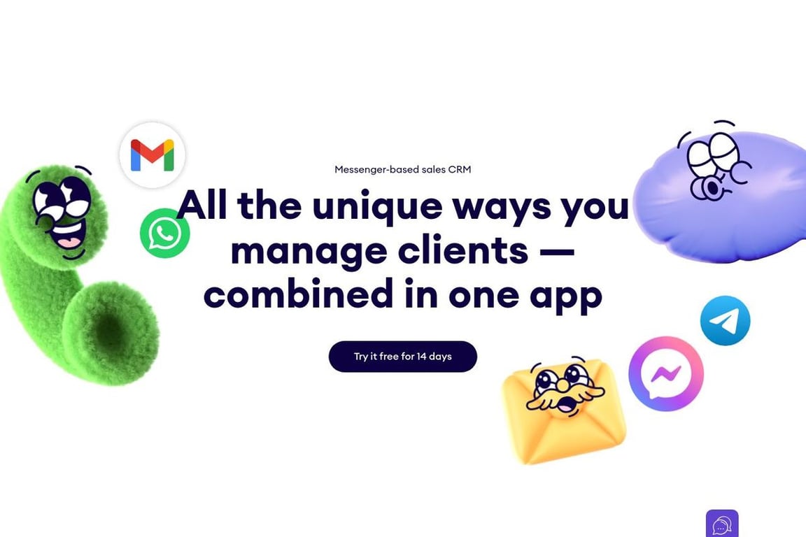 amoCRM homepage