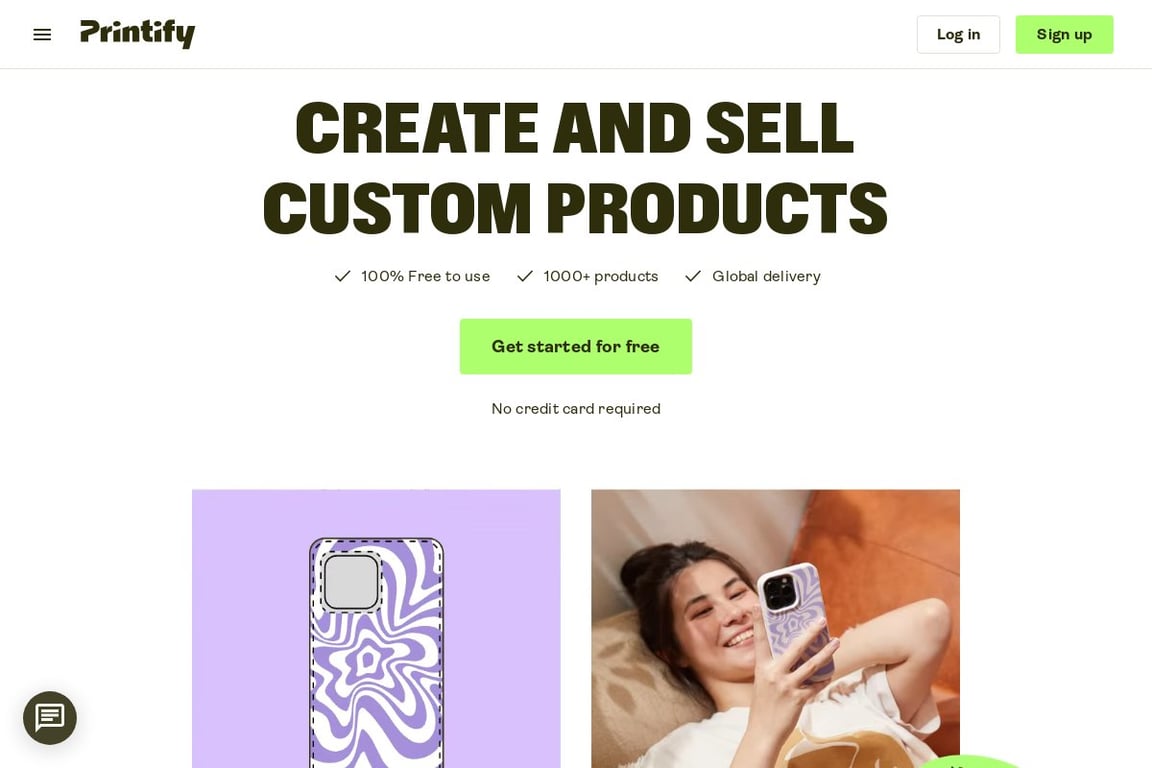 Printify homepage