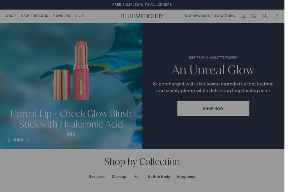Bluemercury homepage