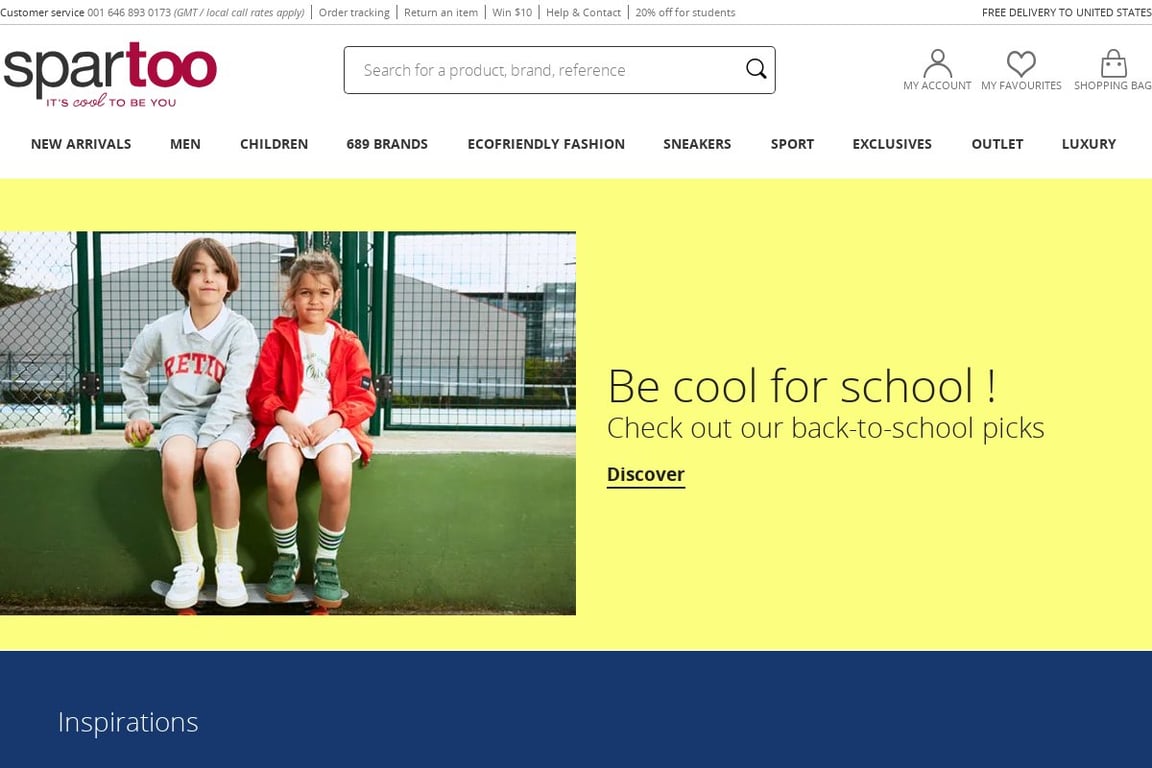Spartoo US homepage