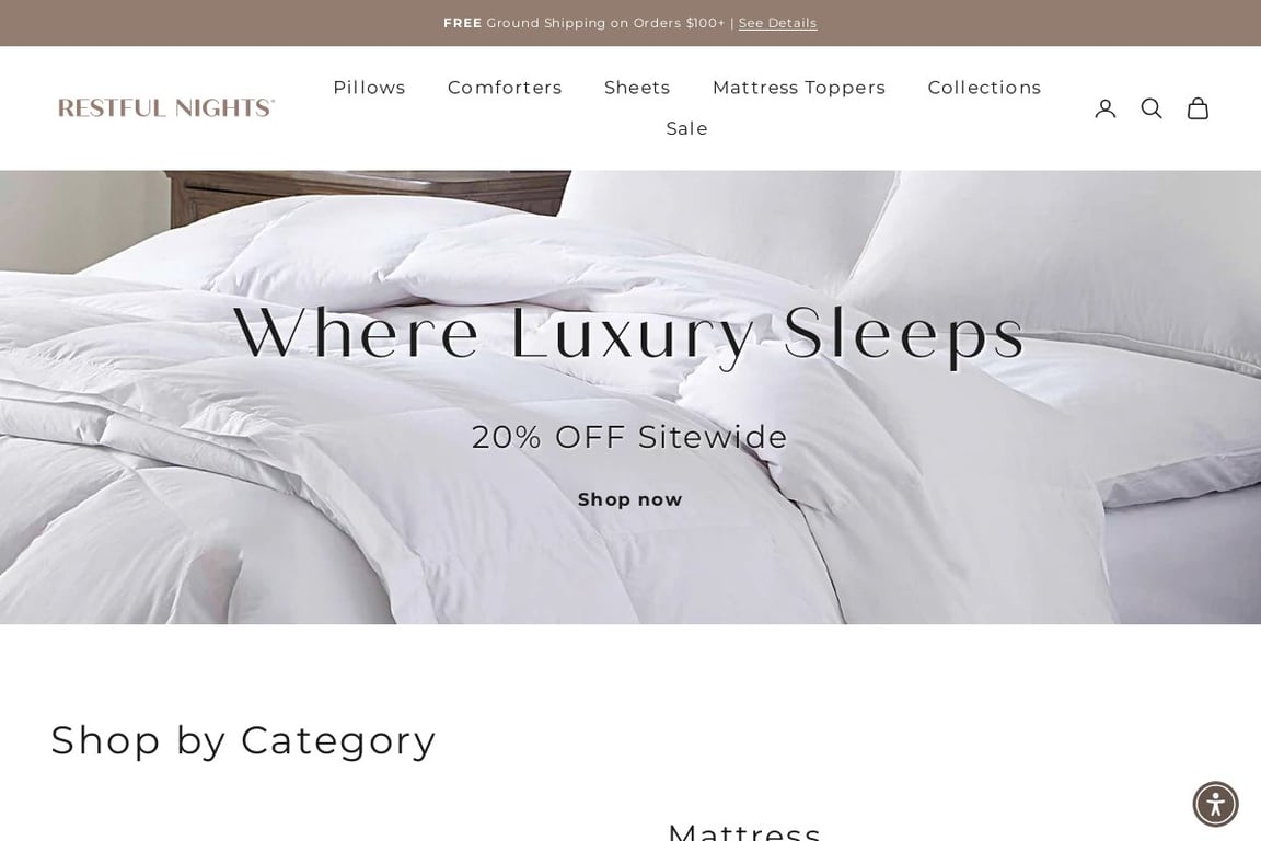 Pacific Coast Feather Company homepage