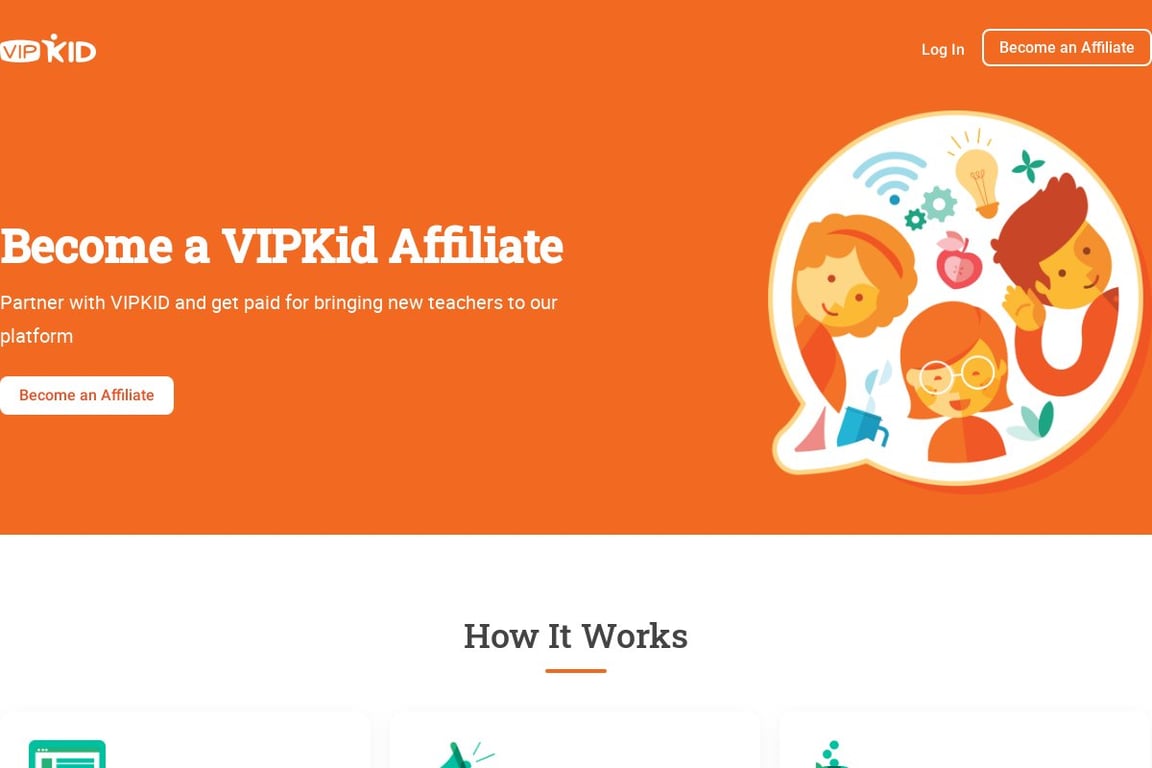 VIPKid affiliate program signup page