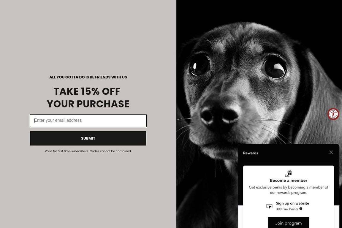 Pride + Groom homepage