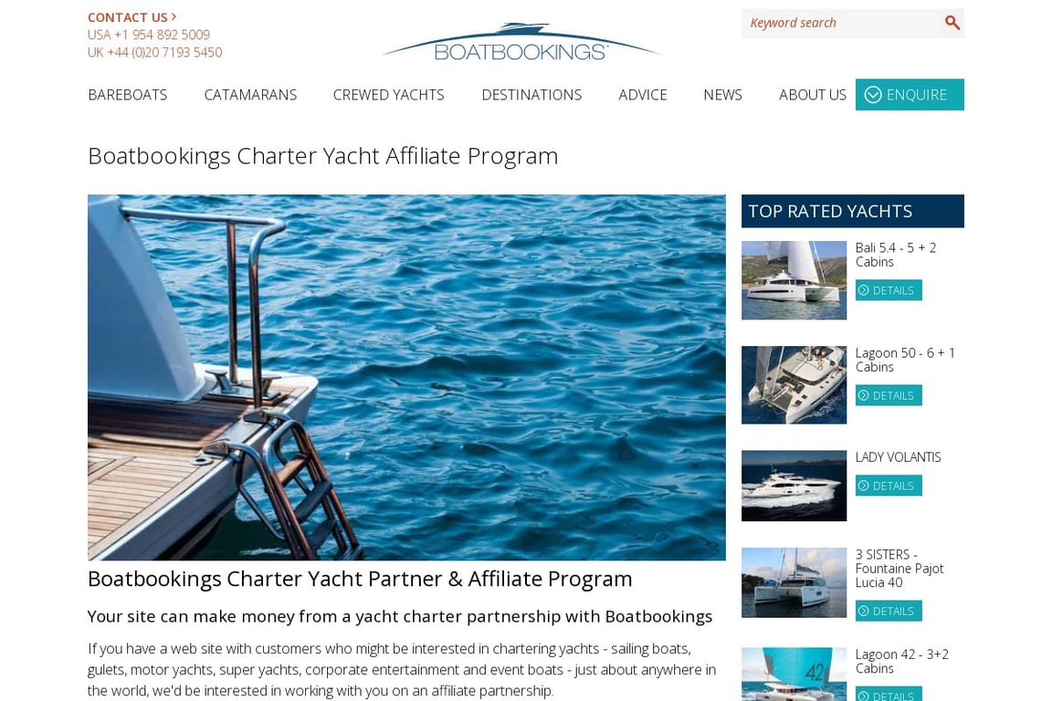 Boatbookings affiliate program signup page
