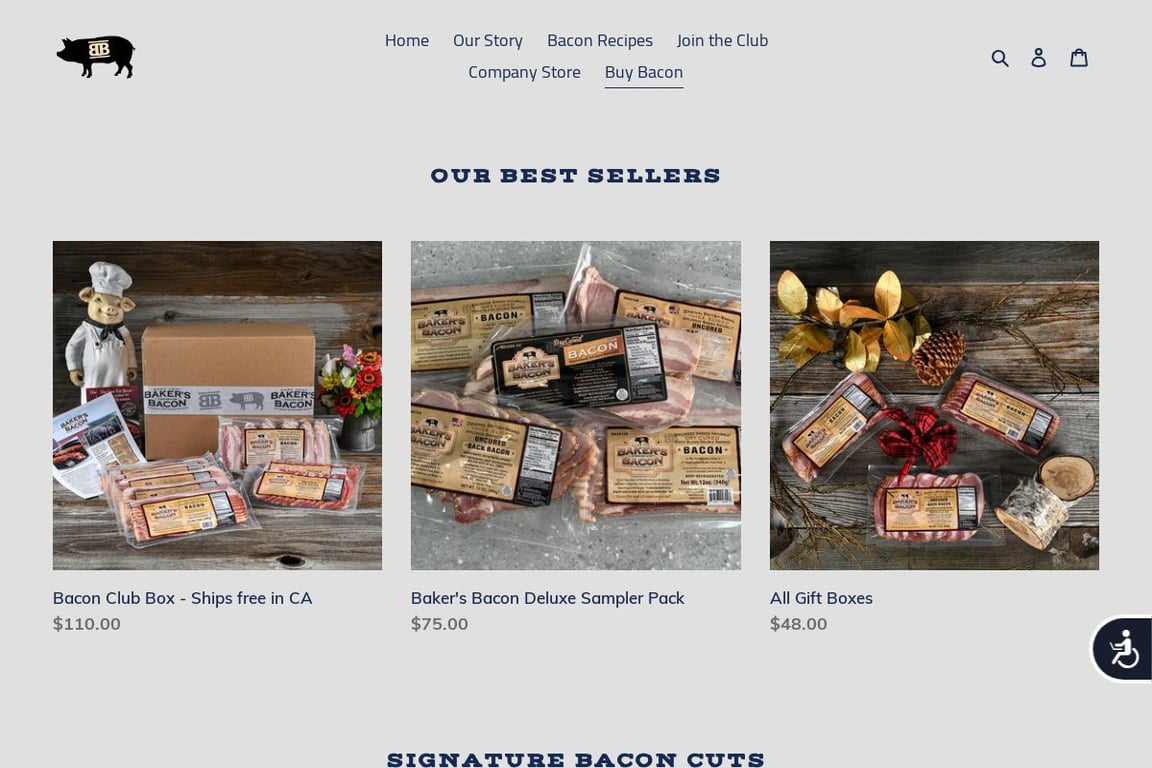 Baker’s Bacon homepage