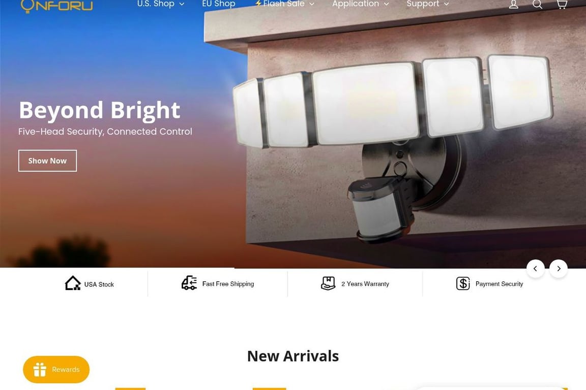 Onforu homepage