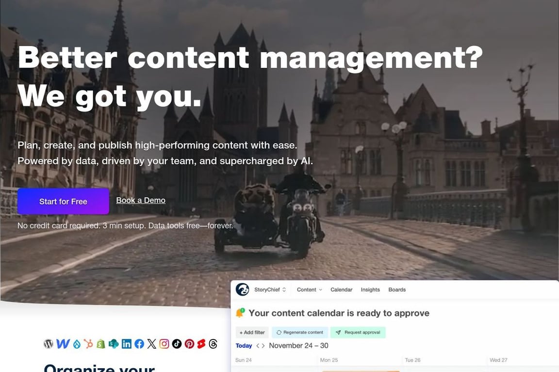 StoryChief homepage
