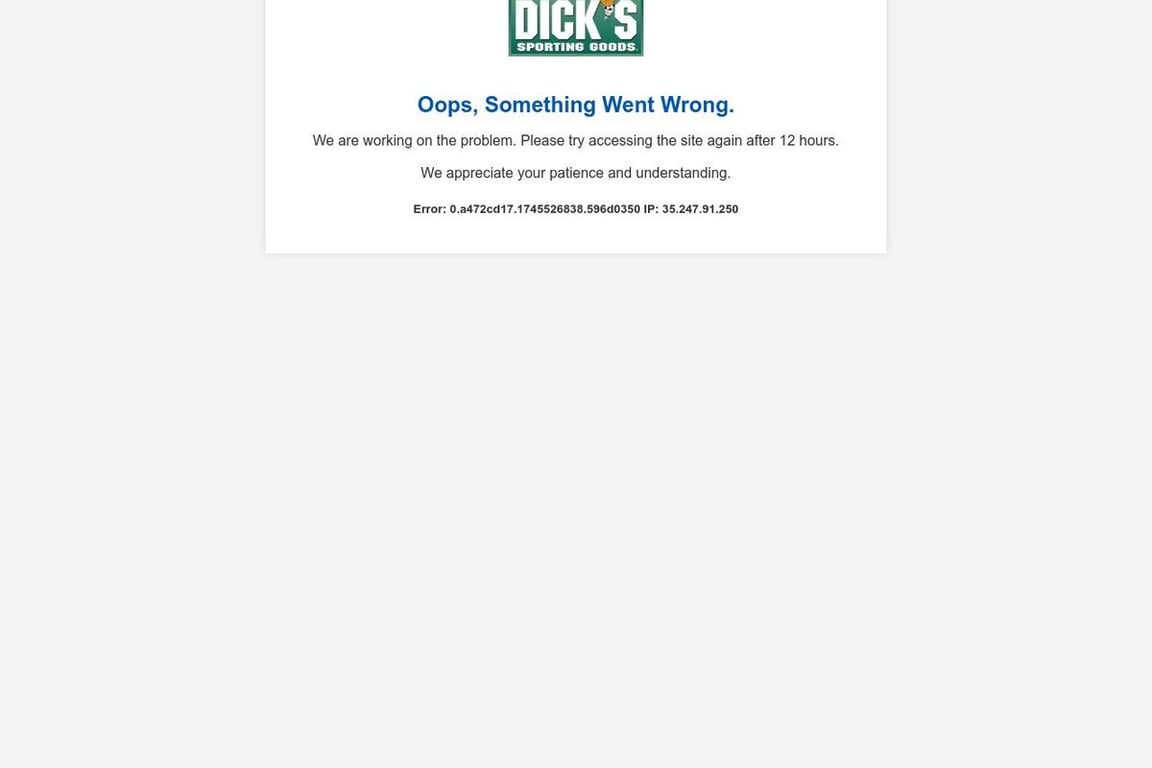 DICK’S Sporting Goods homepage