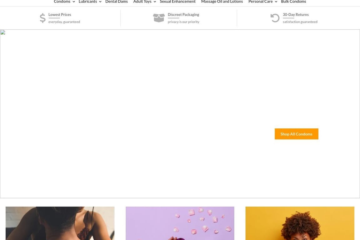 UndercoverCondoms.com homepage