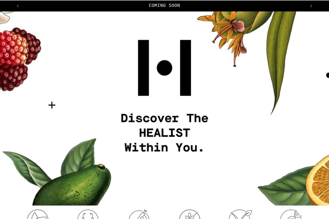 Healist Naturals homepage