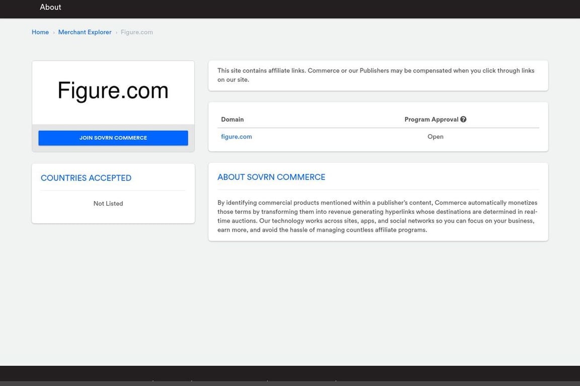 Figure affiliate program signup page